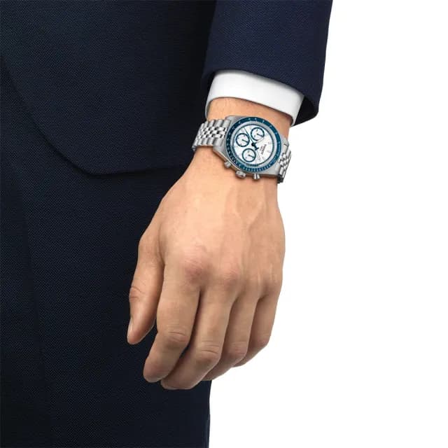 【TISSOT 天梭】PR516 T149.462.11.011.00 三眼計時機械手錶 男錶-41mm 禮物 送禮 推薦(T1494621101100)