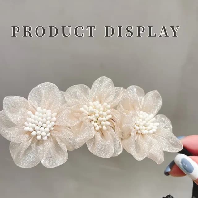 【氣質公主】韓式紗花盤髮器2入(髮飾 髮帶 髮圈 髮夾 包包頭 馬尾扣 懶人盤髮 丸子頭 交換禮物)