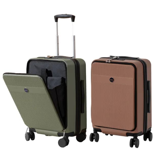 【KINYO】20吋商務裝前開式行李箱 登機箱 海關鎖 靜音飛機輪(KLG-1990)