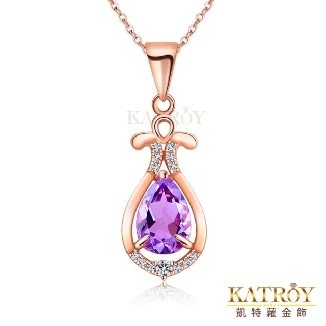 【KATROY】紫晶． 純銀項鍊．母親節禮物(天然寶石)