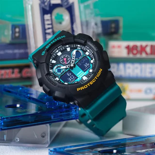 【CASIO 卡西歐】G-SHOCK 復古雙顯腕錶 七夕 情人節 禮物 送禮 推薦(GA-100MT-1A3)