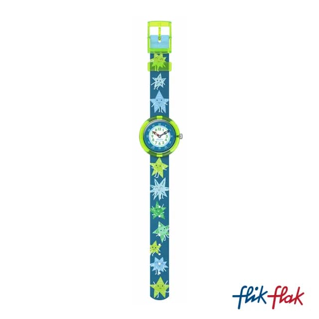 【Flik Flak】兒童錶 STARRY GLOW 兒童手錶 兒童禮物 瑞士錶 編織錶帶(31.85mm)
