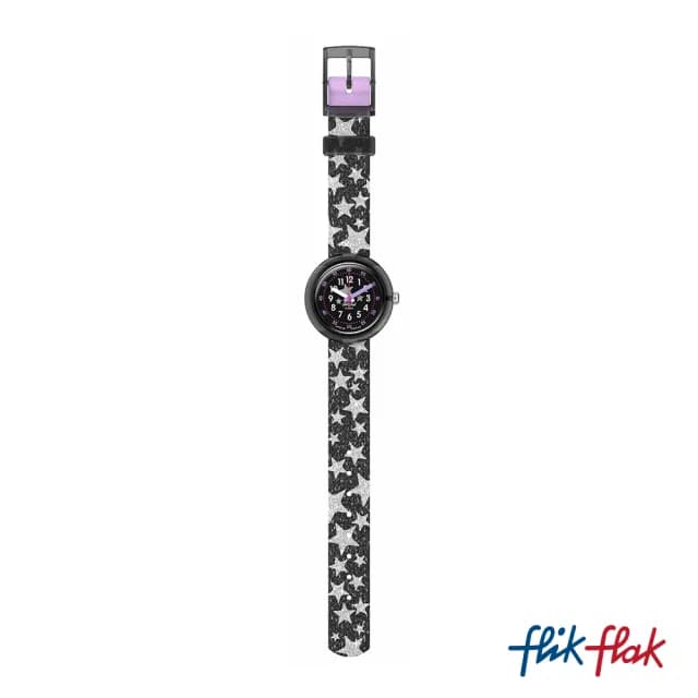 【Flik Flak】兒童手錶 STARRY NIGHT / TEXTILE STRAP /兒童禮物/安全防水/瑞士製造 FPNP168(31.85mm)