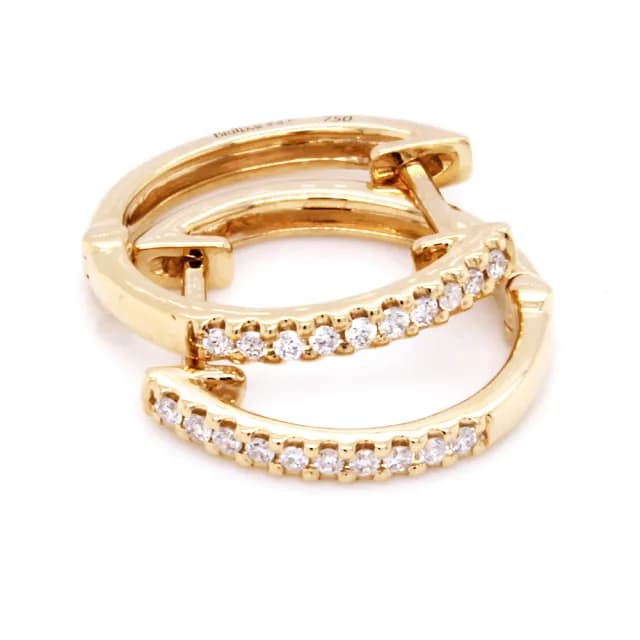 【BRILLMOND JEWELRY】18K金 15分 天然鑽石耳環三色選(總重15分 全鉑金或18K金台)