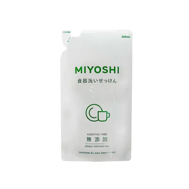 【日本MIYOSHI】無添加餐具清潔液補充包350ml(洗碗精)