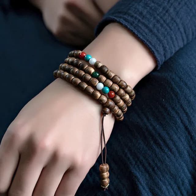 【LEEHER】雙11 沉香手鍊/108顆手鍊/桶珠手鍊/木珠手鍊/佛珠/白瑪瑙手鍊/情侶手鍊/招財開運/手