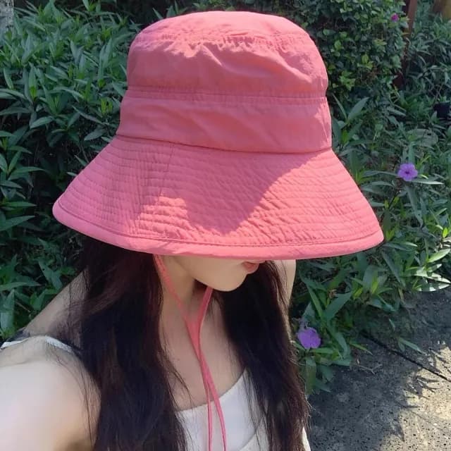 【LEEHER】父親節禮物 遮陽帽/防曬帽/大帽簷/日系/綁帶漁夫帽/戶外帽/透氣/平頂/圓帽/女生帽子/漁夫帽/帽子