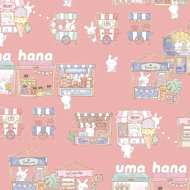 【uma hana】情人節禮物 七夕 小市集兔兔全封口設計A4文件防水包 的中水桶包(A4文件袋/手提袋/補習袋/防水