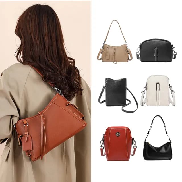 【MoonDy】雙11 真皮包包 奶茶色包包 斜背包 大容量斜背包 通勤包 黑色包包 牛皮包包 女生禮物 