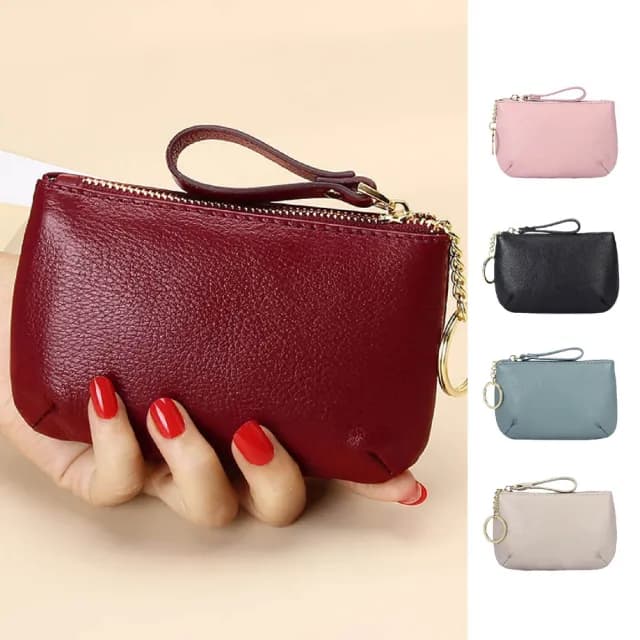 【MoonDy】雙11 包包 女生錢包 零錢包 零錢包女 卡包女 真皮包包 零錢包 迷你大容量硬幣包 頭層