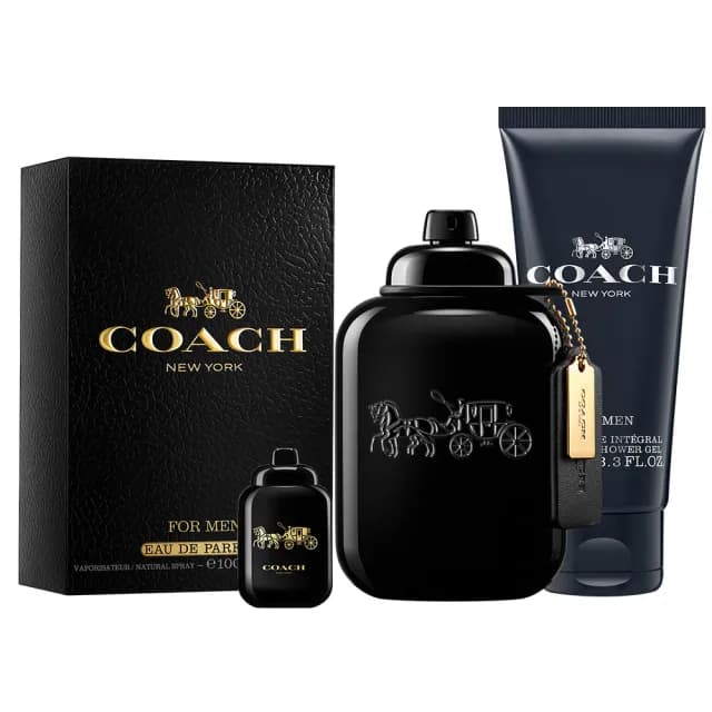 【COACH】時尚曜黑男性淡香精100ml(贈隨機沐浴精100ml+小香乙瓶.專櫃公司貨)