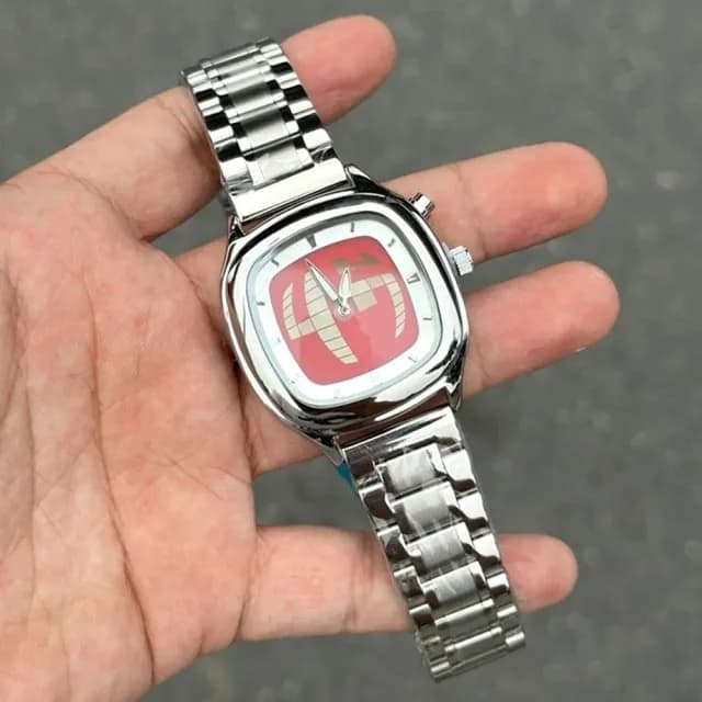 【LEESA】動態數字顯示\男生手錶\防水包 手錶\夜光\石英錶\方形手錶\不鏽鋼錶帶\搭配小物\