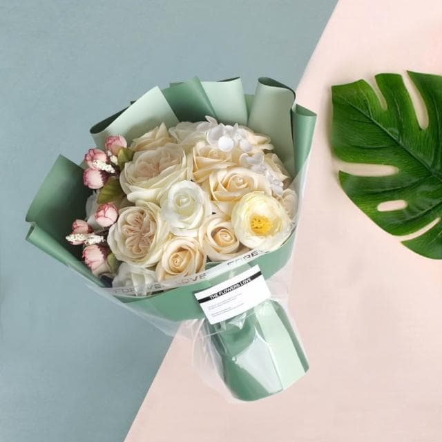 【韓系】香皂玫瑰花束 滿天星花束(情人節 生日禮物 送女孩 畢業花束 交換禮物 教師節)