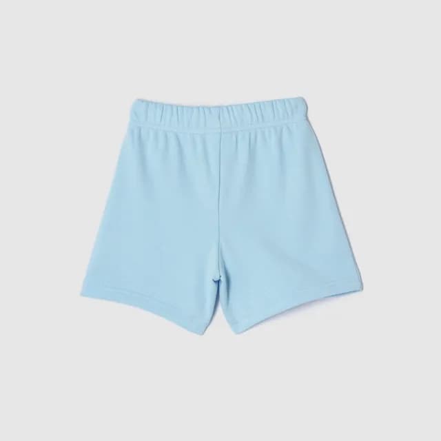 【GAP】男幼童裝 Logo印花抽繩鬆緊短褲-淺藍色(781621)