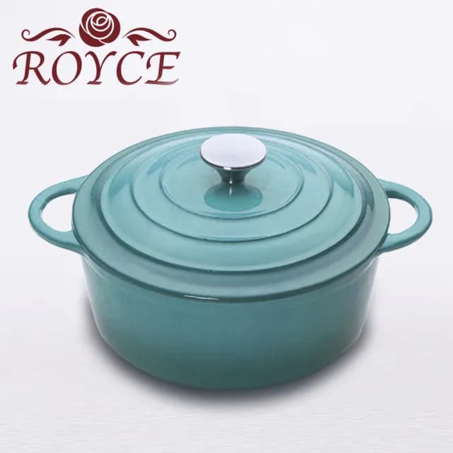 【ROYCE 皇家玫瑰】圓形琺瑯鑄鐵鍋3公升(21cm 交換禮物)