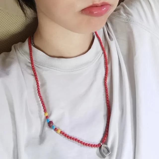 【LEEHER】綠松石/蜜蠟/串珠項鍊/復古項鍊/神像/吊墜/毛衣鏈/長鍊/朱砂/財神/招財/項鍊/女生項鍊/佛像