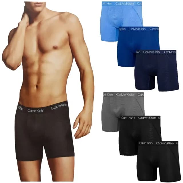 【Calvin Klein 凱文克萊】3件組 男彈性內褲 CK男內褲(彈性內褲 四角褲 合身內褲 貼身 男生內褲 男性內褲)