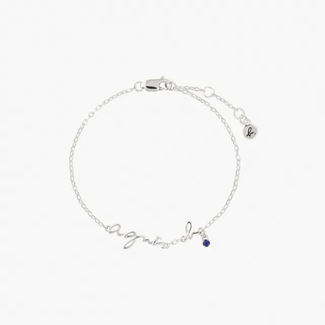 【agnes b.】bijoux  草寫logo天然寶石手鍊(多款/女)