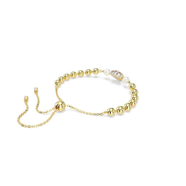 【SWAROVSKI 施華洛世奇】Imber 手鏈 水晶珍珠 心形切割 心形 粉紅色 鍍金色(情人節禮物)