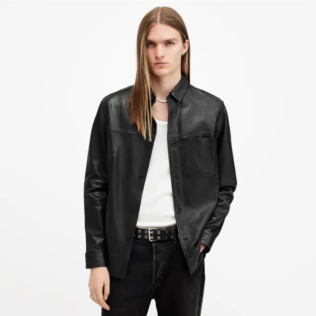 【ALLSAINTS】COMPASS 羊皮襯衫 M170SB