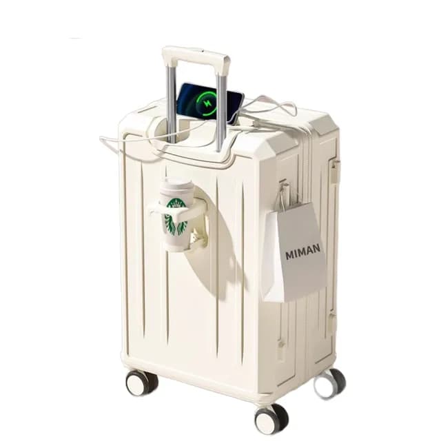 【良品空間】2025新款行李箱 拉桿箱 密碼箱 登機箱 旅行箱(22寸 便攜杯架 USB接口 側腳掛鉤 預購15天)