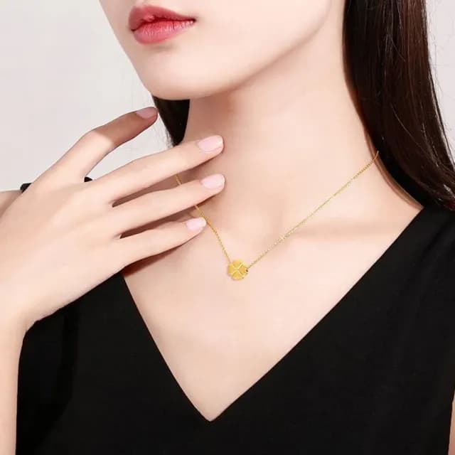 【Penny珮妮】999黃金迷你四葉草吊墜(母親節禮物 交換禮物 送女友 生日禮物 情人節 尾牙 新年 結婚送禮)