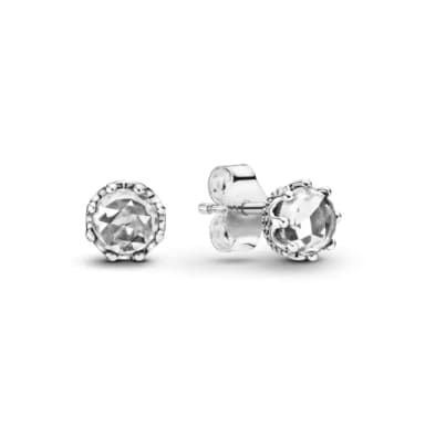 【Pandora 官方直營】透明璀璨皇冠針式耳環-絕版品