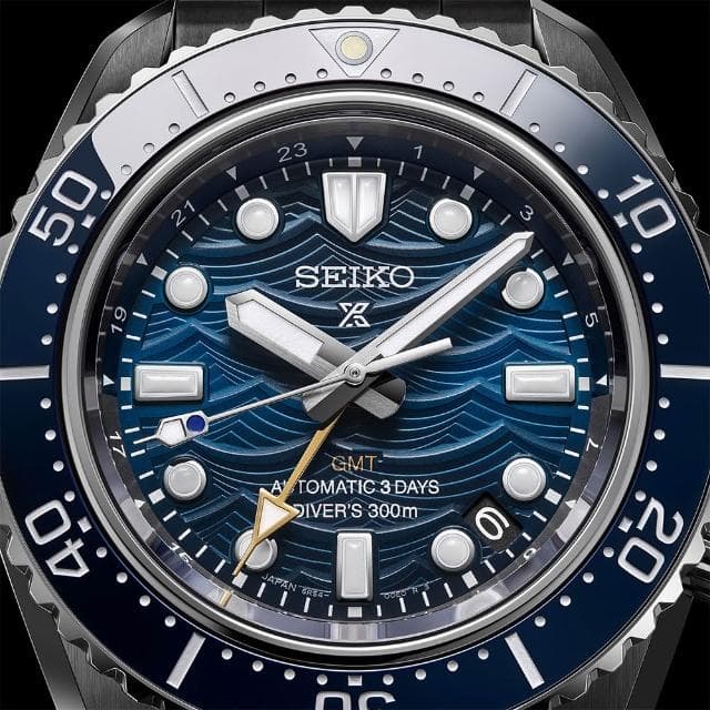 【SEIKO 精工】Prospex SPB509J1 60週年 三日鍊 藍色波浪 GMT潛水機械錶 畢業禮物(SPB509J1/6R54-00N0B)