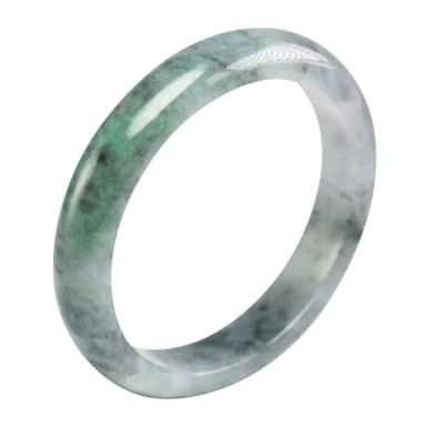 【漢石齋】情人節禮物 天然翡翠A貨 手鐲玉鐲 飄花種帶山水墨翠(手圍18.2/版寬12mm)