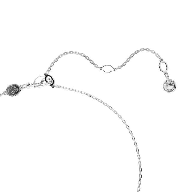 【SWAROVSKI 官方直營】Hyperbola 鏈墜 密鑲 Infinity 白色 鍍白金色