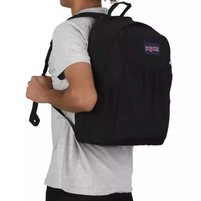 【JANSPORT】情人節禮物 SLOUCH PACK 垂型機能背包 經典黑(JS0A85NV008)