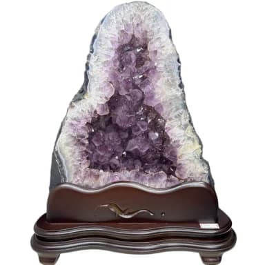 【恬芯晶品】7.6kg精選巴西金型紫水晶洞新居財位擺設OK33(紫鈦晶晶洞開運招財招貴人開業財位新春禮物)