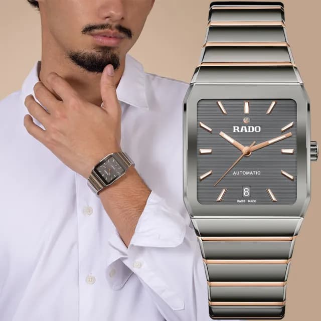 【Rado 雷達表 官方授權】Anatom系列 R10203102 電漿陶瓷機械錶 池昌旭廣告款(R10203102)