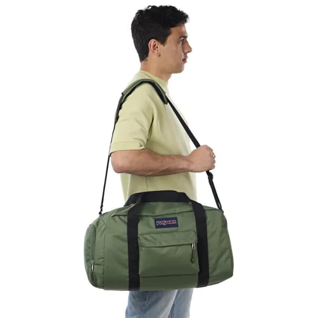 【JANSPORT】情人節禮物 WEEKENDER MEDIUM DUFFEL 多功能中型旅行袋 軍綠色(JS0A85VFKM1)