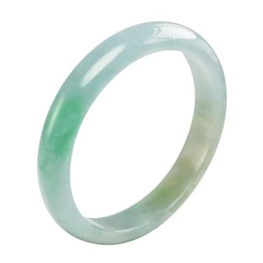 【漢石齋】情人節禮物 天然翡翠A貨 手鐲玉鐲 冰糯種藍水帶黃翡辣綠(手圍18.3/版寬11.3mm)