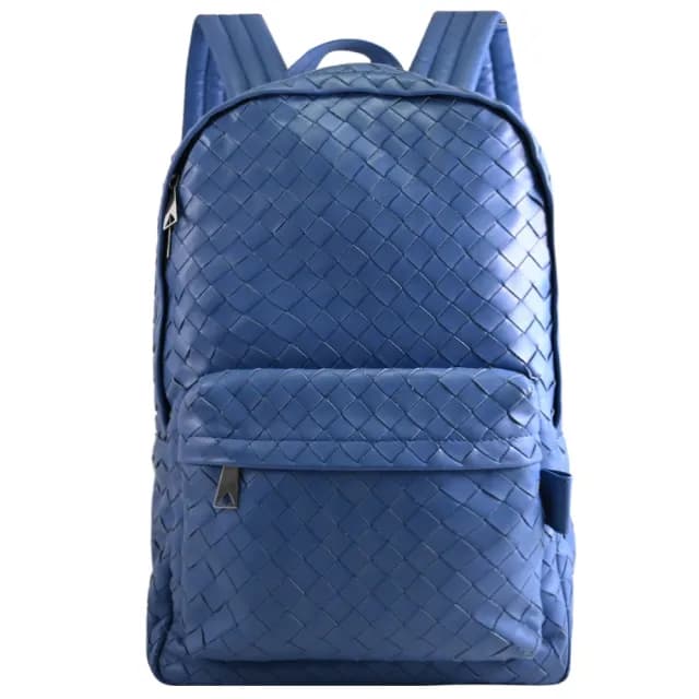 【BOTTEGA VENETA 寶緹嘉】簡約經典手工編織大容量商務包後背包(淺藍)