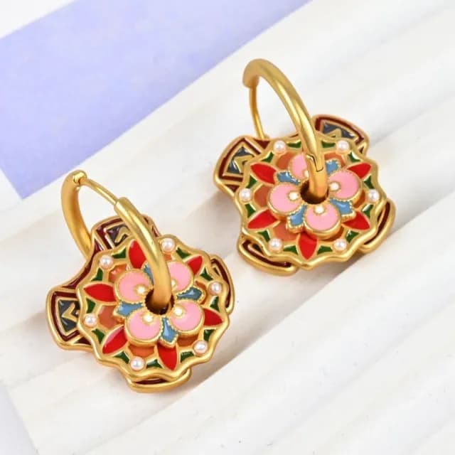 【KT DADA】雙11 古風耳環 復古耳環 耳環 耳飾 新中式 宮廷風 民族風 高級感 配飾 輕奢 穿搭配