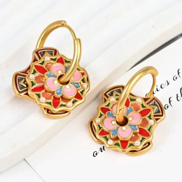 【KT DADA】雙11 古風耳環 復古耳環 耳環 耳飾 新中式 宮廷風 民族風 高級感 配飾 輕奢 穿搭配