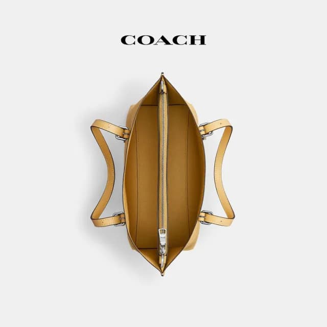 【COACH】蔻馳官方直營 COACH X PEANUTS MOLLIE 經典LogoCHARLIE BROWN圖案25號托特手袋(CBM29)