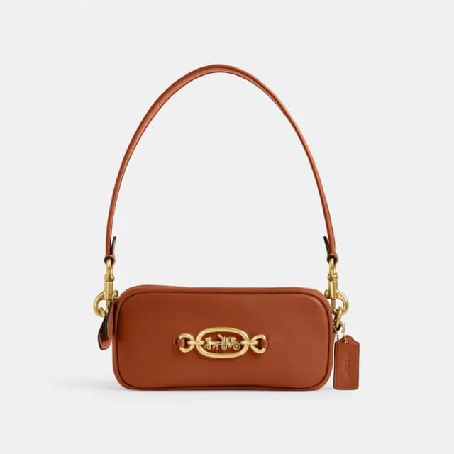 【COACH】蔻馳官方直營 AVERY單肩手袋-B4/磨光琥珀色(CR095)