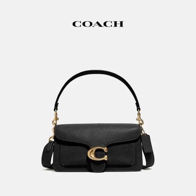 【COACH】蔻馳官方直營 TABBY26單肩包 單肩手袋 肩背包 斜背包-黑色(CH857)
