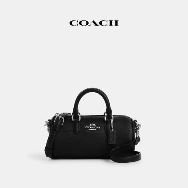 【COACH】蔻馳官方直營 LACEY斜背手袋 斜背包 側背包 斜挎包-SV/黑色(CO991)