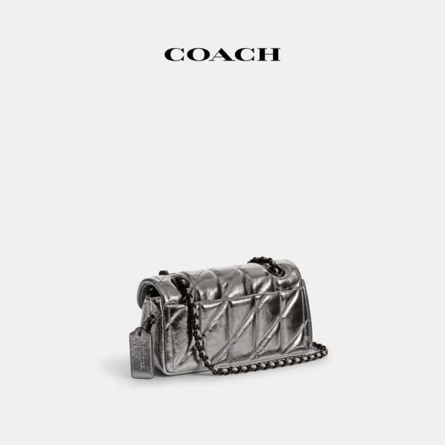 【COACH】蔻馳官方直營 TABBY 絎縫20號單肩手袋-V5/無煙煤色(CW596)