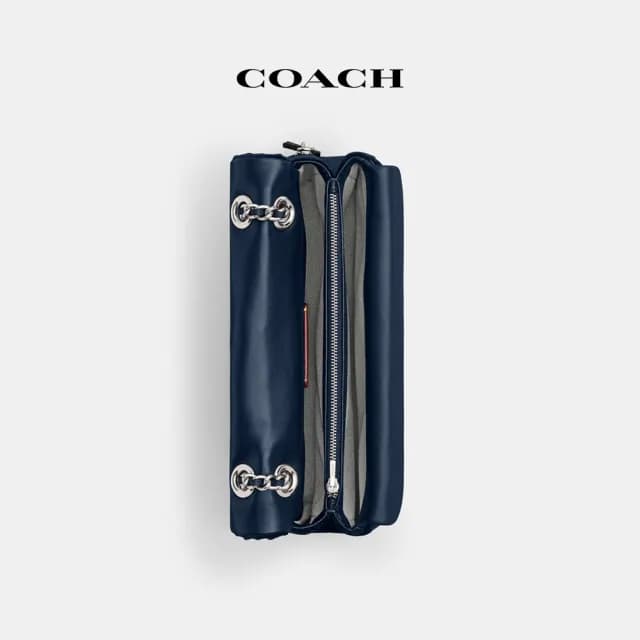 【COACH】蔻馳官方直營 TABBY 絎縫26號單肩手袋-LH/藍色(CW607)