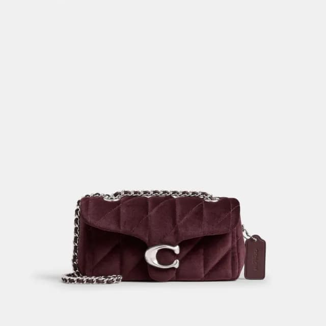 【COACH】蔻馳官方直營 TABBY 絎縫20號單肩手袋-LH/梅樂色(CW608)