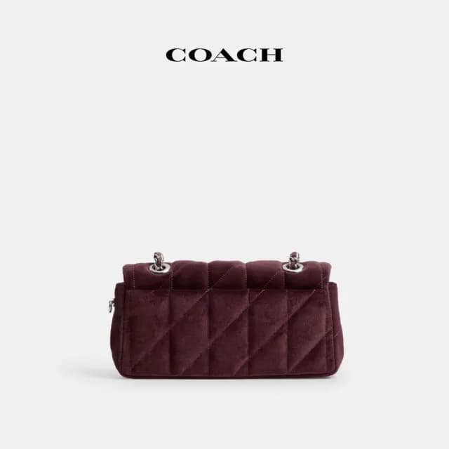 【COACH】蔻馳官方直營 TABBY 絎縫20號單肩手袋 單肩包 肩背包-LH/梅樂色(CW608)