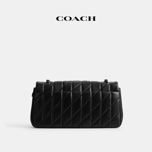 【COACH】蔻馳官方直營 TABBY 絎縫33號單肩手袋-V5/黑色(CP151)
