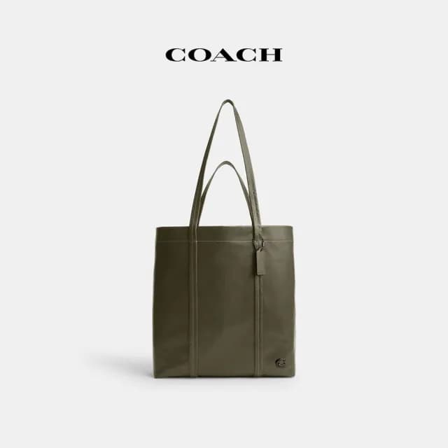 【COACH】蔻馳官方直營 HALL 33號托特手袋-軍綠色(CO840)