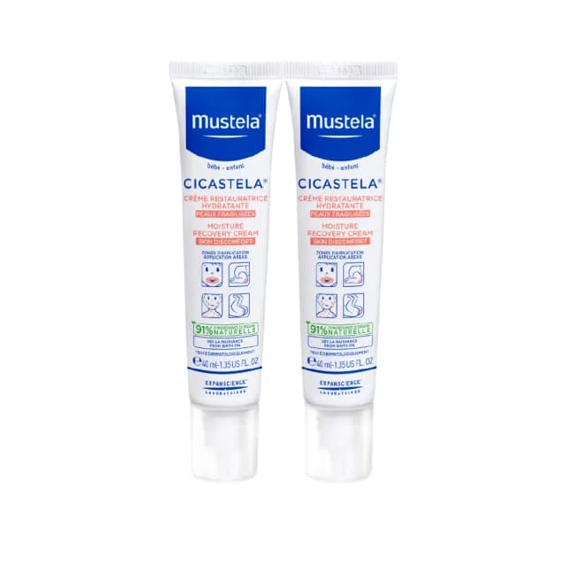 【Mustela 慕之恬廊】舒恬良 修護霜 40mlX2入(Vit.B5 嬰兒界萬用霜 醫師好辣推薦)