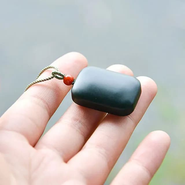 【LEEHER】和田玉/無事牌/玉石項鍊/送媽媽/項鍊/女生項鍊/飾品/墨玉/吊墜/吊飾/玉珮/吊墜/招財項鍊/保